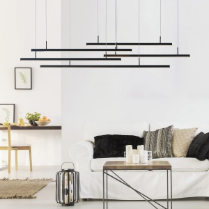 Lustra LED dimabila design modern Merlo black ZZ AZ3184 80199 universul-luminii.ro
