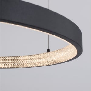 Lustra LED dimabila, design modern PRESTON, 60cm negru NVL-9865160 172749 universul-luminii.ro