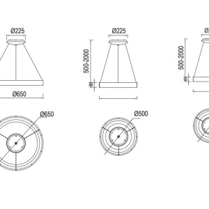 Lustra LED inteligenta design circular NISEKO II Gold 50cm 220099 universul-luminii.ro