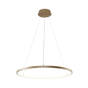 Lustra LED moderna design circular BRENO auriu 60cm - Img 1