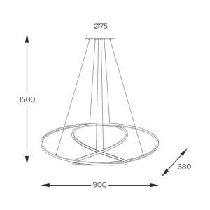 Lustra LED moderna design circular CHOLET - Img 4