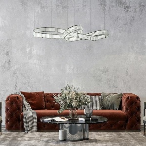 Lustra LED moderna design deosebit CHARMES 160B crom - Img 9