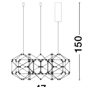 Lustra LED moderna design deosebit NEBULA 47cm - Img 10