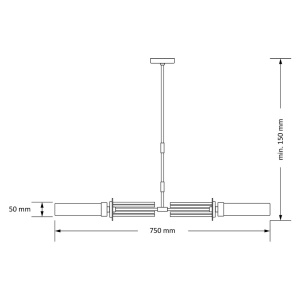 Lustra LED moderna realizata manual din alama Mussa - Img 2