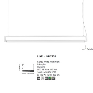 Lustra LED moderna suspendata design liniar LINE NVL-9117338 - Img 6