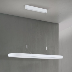 Lustra LED ovala iluminat sus si jos CARRARA alb - Img 3