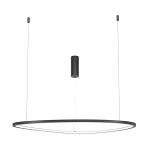 Lustra LED, pendul design modern Glint negru 63x78cm - Img 1
