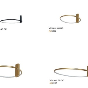 Lustra LED reglabila design circular VINCENT 60 BK - Img 2