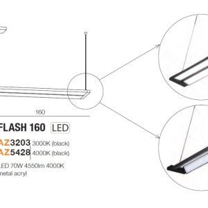 Lustra LED reglabila design modern Flash 160 49729 universul-luminii.ro