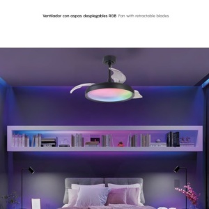 Lustra LED RGB CCT cu ventilator si telecomanda SIBERIA MA-8759 172319 universul-luminii.ro