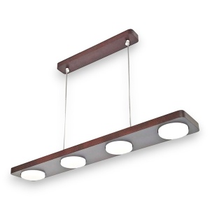 Lustra LED rustica fabricata manual din lemn OKIO 4L - Img 5