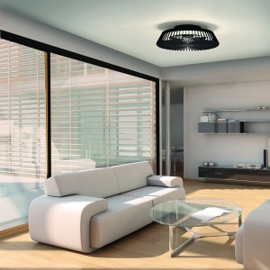 Lustra LED Smart cu Ventilator si telecomanda HIMALAYA negru 139659 universul-luminii.ro