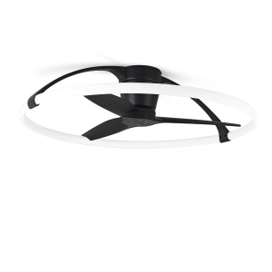 Lustra LED Smart cu Ventilator si telecomanda NEPAL negru