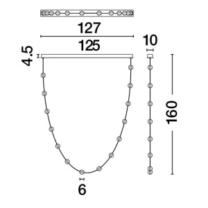 Lustra LED suspendata, deosebita design lux ALCINOE - Img 7