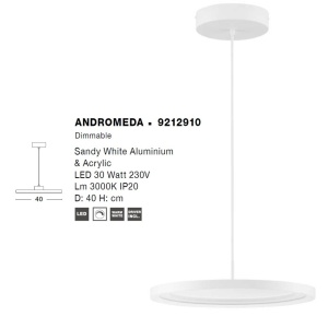 Lustra LED suspendata design circular ANDROMEDA - Img 3
