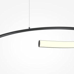 Lustra LED suspendata design circular Curve negru 145829 universul-luminii.ro