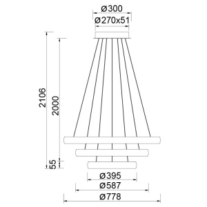 Lustra LED suspendata design circular FLATS III - Img 3
