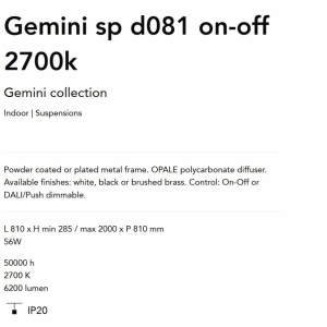 Lustra LED suspendata design circular Gemini sp d081 on-off 2700k aurie - Img 4