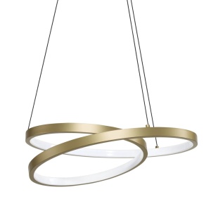 Lustra LED suspendata design circular OZ SP D040 ON-OFF OTTONE 3000K