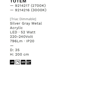 Lustra LED suspendata design decorativ 3000K TOTEM - Img 7