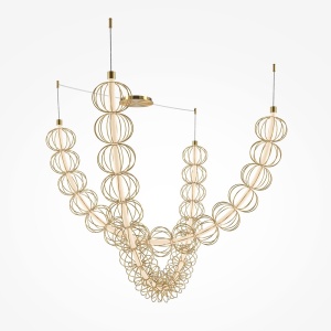Lustra LED suspendata design decorativ Golden Cage 145199 universul-luminii.ro