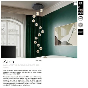 Lustra LED suspendata design decorativ modern Zaria 13L 184489 universul-luminii.ro