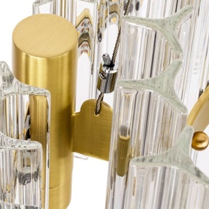 Lustra LED suspendata design deosebit Half 47D auriu 137639 universul-luminii.ro