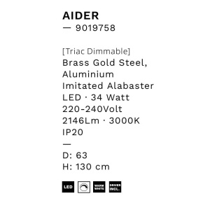 Lustra LED suspendata design modern AIDER, 63cm 236449 universul-luminii.ro
