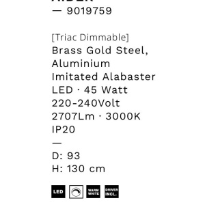 Lustra LED suspendata design modern AIDER, 93cm - Img 2