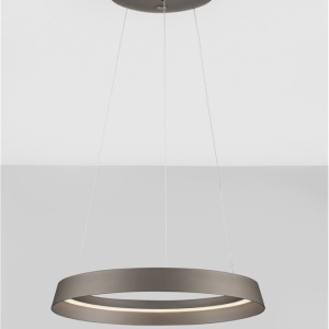 Lustra LED suspendata design modern circular ORMI brown D-45cm - Img 4