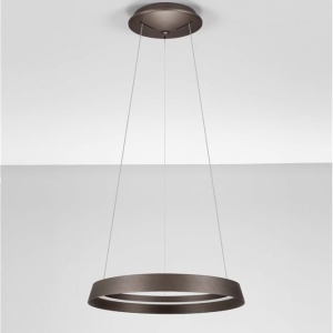 Lustra LED suspendata design modern circular ORMI coffee D-45cm - Img 3