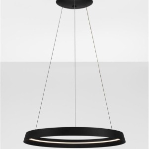 Lustra LED suspendata design modern circular ORMI negru - Img 4