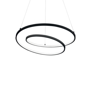 Lustra LED suspendata design modern circular OZ SP D60 ON-OFF NERO - Img 1