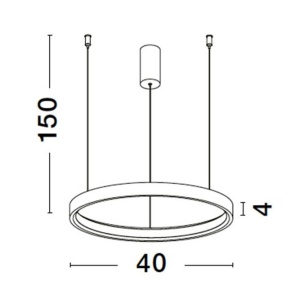 Lustra LED suspendata design modern circular PERRINE D-40cm aurie - Img 9