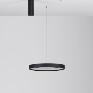 Lustra LED suspendata design modern circular PERRINE D-40cm neagra - Img 3