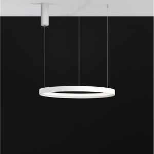Lustra LED suspendata design modern circular PERRINE D-60cm alba 183539 universul-luminii.ro
