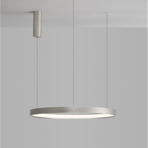 Lustra LED suspendata design modern circular PERRINE D-60cm argintie - Img 6