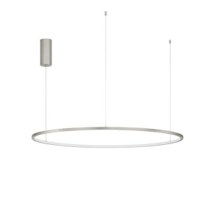 Lustra LED suspendata design modern circular TARQUIN D-100cm argintie - Img 1