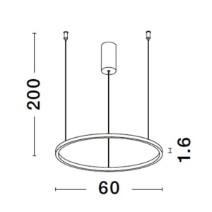 Lustra LED suspendata design modern circular TARQUIN D-60cm argintie - Img 10