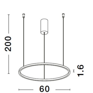 Lustra LED suspendata design modern circular TARQUIN D-60cm aurie - Img 13