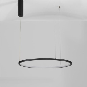 Lustra LED suspendata design modern circular TARQUIN D-60cm negru 205509 universul-luminii.ro