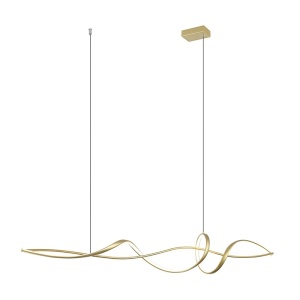 Lustra LED suspendata design modern decorativ Minimal aurie - Img 1