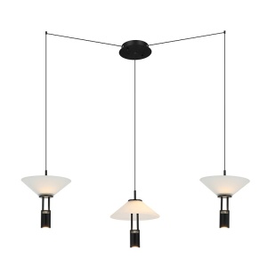Lustra LED suspendata design modern decorativ Newy 3L negru