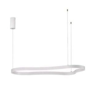 Lustra LED suspendata design modern DUSSA alb, 120x66cm