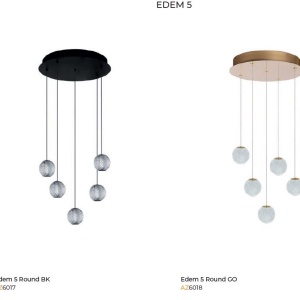 Lustra LED suspendata design modern EDEM 5 BK - Img 2