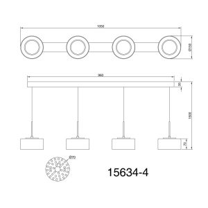 Lustra LED suspendata design modern FOGSY 4L - Img 7