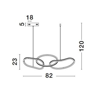 Lustra LED suspendata design modern GIRISH 40W 205319 universul-luminii.ro