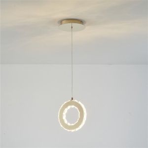 Lustra LED suspendata design modern Girona auriu - Img 6