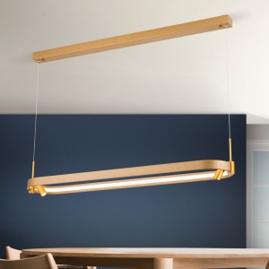 Lustra LED suspendata design modern GRACE aurie 155709 universul-luminii.ro