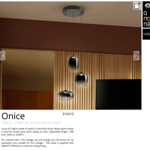 Lustra LED suspendata design modern Onice 3L - Img 6